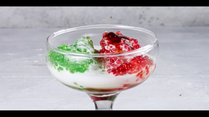 Sago gula melaka ide dessert buka puasa