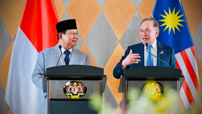 Presiden Prabowo dan PM Malaysia Anwar Ibrahim.
