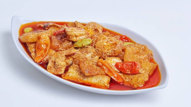Sambal goreng tahu kulit krecek pedas