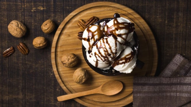 Es krim kopi dengan rasa creamy dan aroma khas