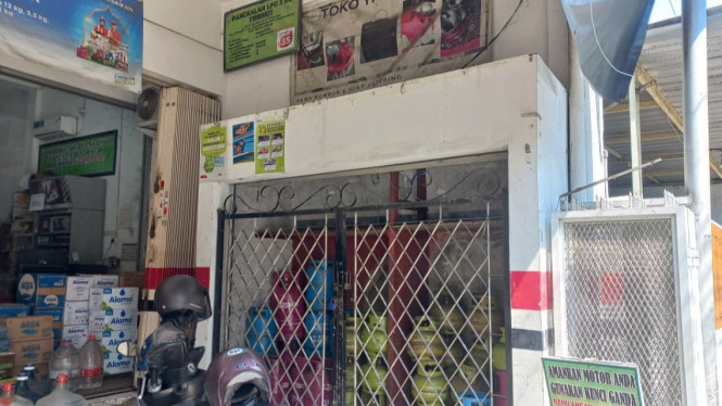Stock lpg di salah satu agen di Kota Probolinggo