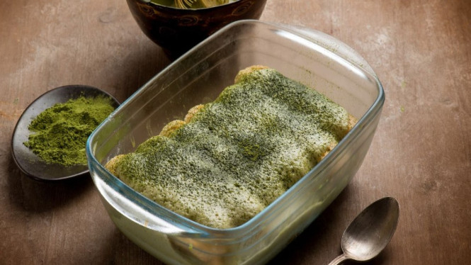 Matcha tiramisu ide dessert ala kafe