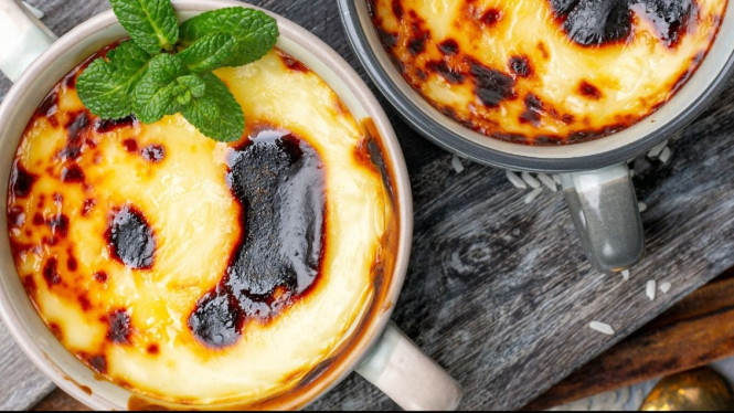 Resep camilan baked milk pudding ala kafe