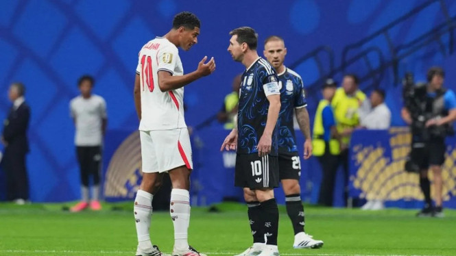pertandingan semifinal Piala Dunia FIFA 2026 di Stadion Atlanta, Amerika Serikat, 15 Juli 2026.