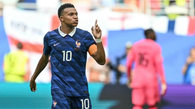 Kylian Mbappe setelah cetak gol ketiga tim Prancis pada perbutan tempat ketiga Piala Dunia 2026.