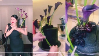 Ariel Tatum Hias Kue dengan Bunga Calla Lily Hitam, Netizen Justru Sindir Mirip Genjer