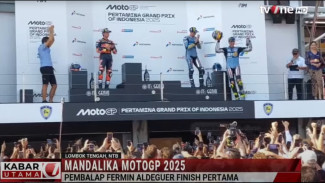 Fermin Aldeguer Juara MotoGP 2025 di Mandalika, Pedro Acosta dan Alex Marquez Menyusul di Podium