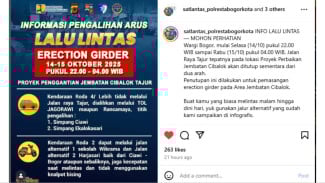 Jalan Raya Tajur Ditutup Sementara, Polresta Bogor Kota Imbau Warga Gunakan Jalur Alternatif