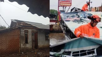 Bencana Angin Kencang di Ciseeng, 26 Rumah Rusak dan Satu Papan Reklame Roboh