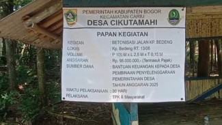 Pemdes Cikutamahi Bangun Betonisasi Jalan Penghubung Bedeng–Cikubang Lewat Program Banprop 2025