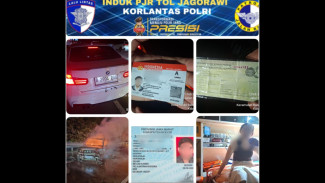 BMW Seruduk Jeep di Tol Jagorawi, Mobil Terbakar di KM 31B