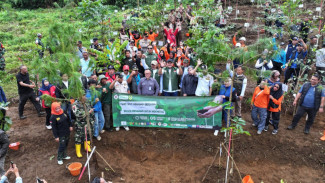 Pimpin Penanaman Pohon Serentak di Hulu Ciliwung, Bupati Bogor Targetkan 220 Hektare Hutan Kota