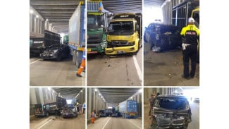Pagi Mencekam di Tol Jagorawi KM 47B, 7 Kendaraan Ringsek Akibat Tabrakan Beruntun