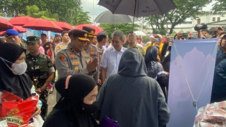 Wakapolda Tinjau Langsung Gelar Pangan Murah di Alun-alun Kota Bogor