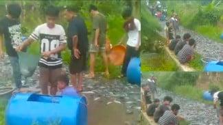 Viral! Ribuan Lele Tumpah di Jalan Cigorongsong Rumpin, Warga Sigap Tangkap Ikan Berhamburan