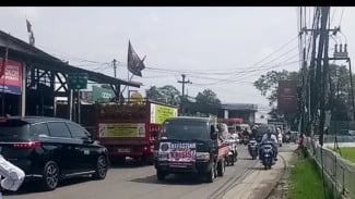 Massa Demo Tambang Legal Bergerak ke Cibinong, Lalu Lintas Ciseeng Dialihkan