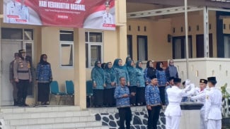 Kapolsek Megamendung AKP Desi Triana Pimpin Upacara Hari Kebangkitan Nasional Tingkat Kecamatan Megamendung