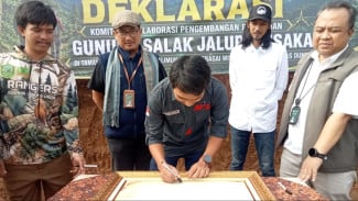 Jalur Pendakian Ajisaka Gunung Salak Siap Berstandar Nasional, TNGHS Deklarasikan Tata Kelola Baru