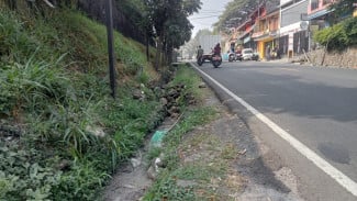 Drainase Jalur Puncak Rusak Belasan Tahun, Warga Khawatir Air Meluap ke Permukiman