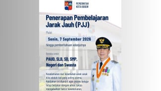 Mulai Besok, TK-SMP di Kota Bogor Terapkan PJJ
