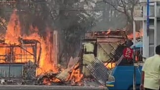 Kios Servis Shockbreaker di Cibungbulang Terbakar, Api Diduga akibat Korsleting