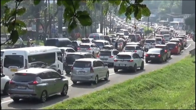 Arus lalu lintas di Puncak Bogor