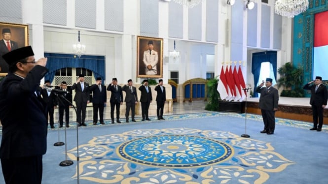 Presiden Prabowo Subianto Lantik Lima Pejabat Baru