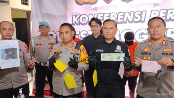 konferensi pers ungkap kasus curanmor di Bogor