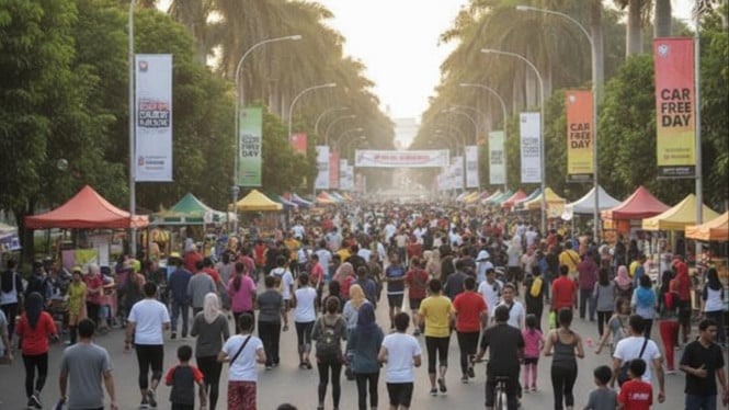 Ilustrasi: Suasana Car Free Day