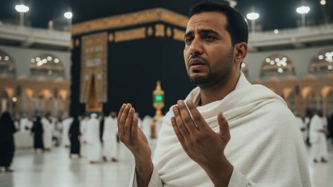 Ilustrasi umroh/haji.