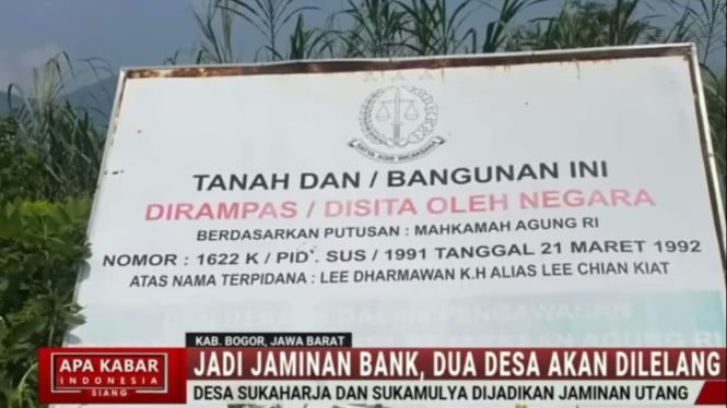 Dua Desa di Bogor Terancam Dilelang, Kasus Jaminan Utang BLBI