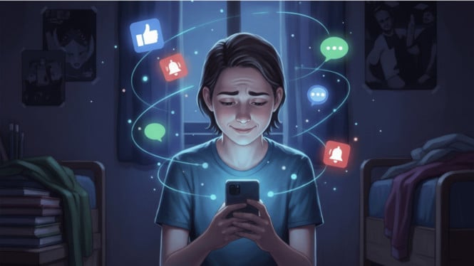 Dampak media sosial untuk kesehatan mental