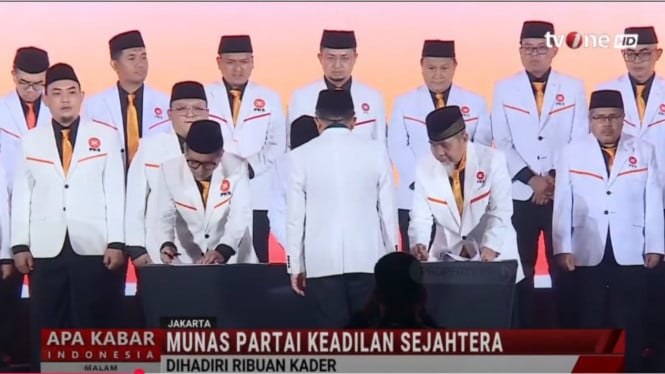 Pelantikan Pengurus Baru PKS periode 2025–2030 di Munas Keenam PKS