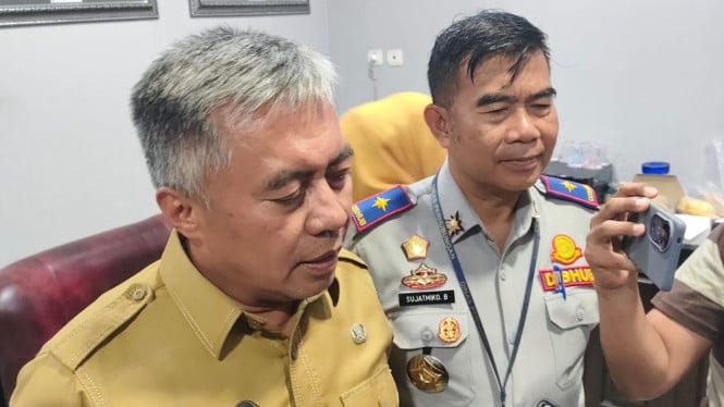Sekda Kota Bogor Denny Mulyadi didampingi Kadishub Kota Bogor