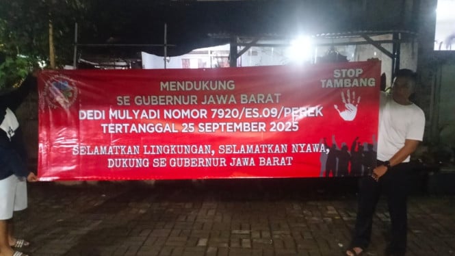 Dukungan Warga Jawa Barat untuk Gubernur menutup tambang.
