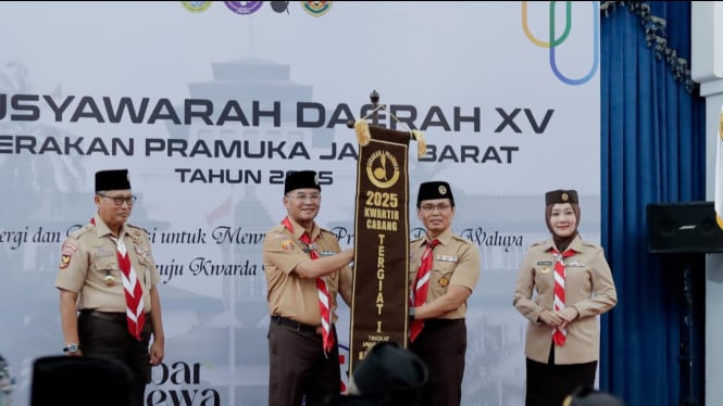 Bupati dan Pramuka Kwarcab Kab. Bogor Raih Penghargaan tahun 2025