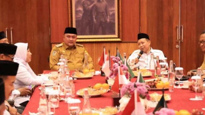 Audiensi Bupati Bogor, Rudy Susmanto dengan pihak PGRI./Foto: Istimewa