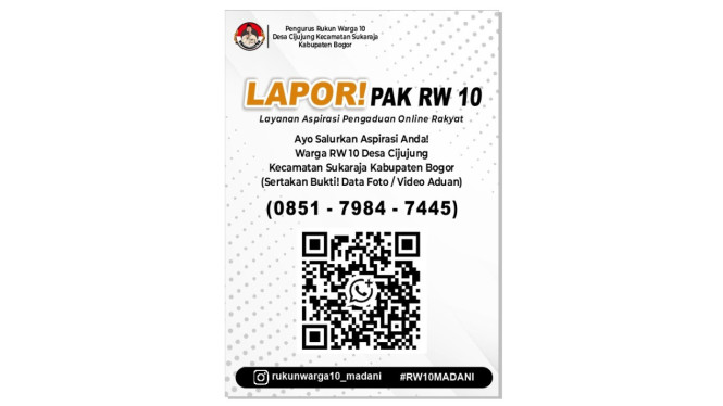 Launching Layanan LAPOR! PAK RW 10 Desa Cijujung, Kecamatan Sukaraja