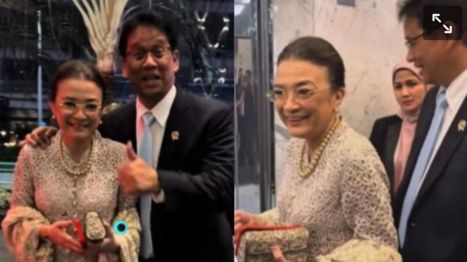 Momen Manis Menkeu Purbaya Rangkul Istri