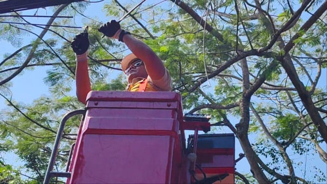 Wakil Walikota Bogor Jenal Mutaqin memotong kabel.