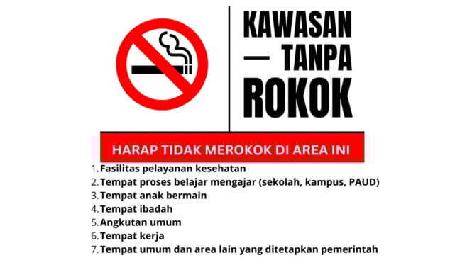 Poster tentang Kawasan Tanpa Rokok