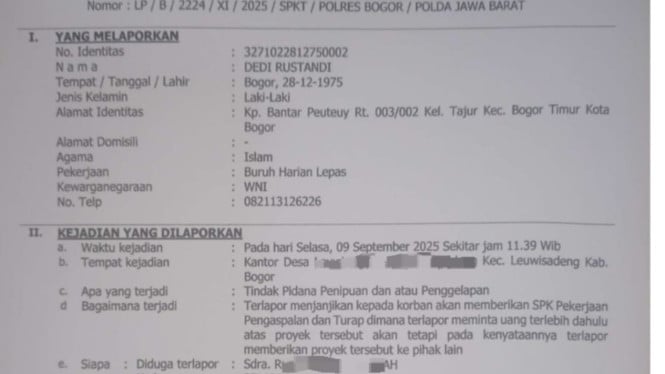 Surat Laporan Koran Ke Polres Bogor
