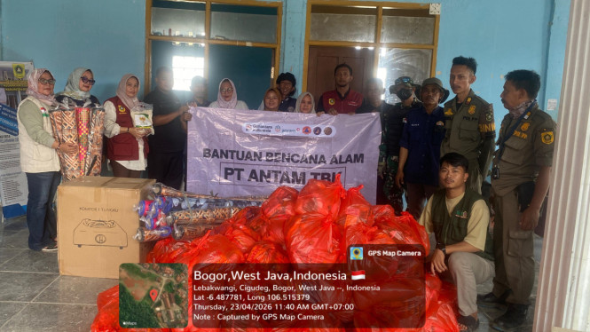 Bantuan Dari Antam Pongkor di Salurkan Oleh Karang Taruna Cigudeg