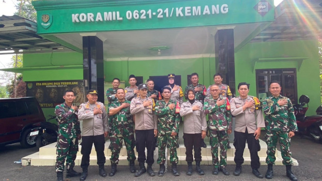 Kapolsek Kemang dan Rancabungur bersilaturahmi ke Koramil 0621-21/Kemang