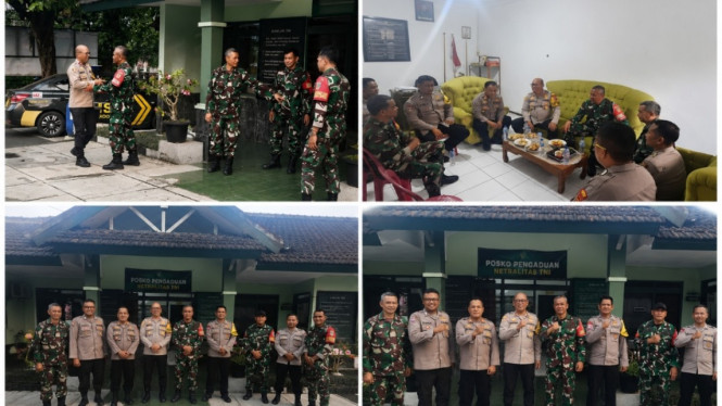 Perkuat Sinergitas TNI–Polri, Kapolsek Leuwiliang Sambangi Koramil Leuwiliang untuk Jaga Kondusivitas Wilayah