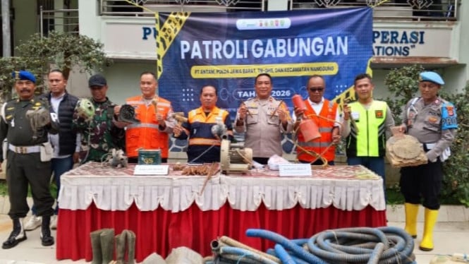 Kegiatan Patroli Gabungan Antam Amankan Barang Bukti