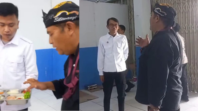 Kepala Desa Lumpang meninjau dapur MBG di SPPG Desa Lumpang, Parungpanjang, Kabupaten Bogor.