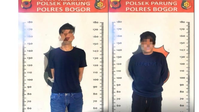 Polsek Parung dan Sat Reskrim Polres Bogor membekuk dua pelaku pecah kaca mobil.