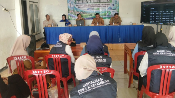 Pemdes Karyamekar, Cariu, Bogor, menggelar Bimtek enumerator pada 5 Oktober.2026