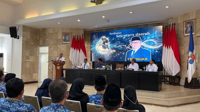 Disdik Luncurkan aplikasi Navigasi Komprehensif untuk Layanan Analisis Pendidikan (NAKULA) di Paseban Sri Baduga, Balai Kota Bogor, Rabu (28/10/2026)